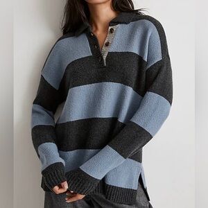Madewell Rugby Stripe Polo Sweater